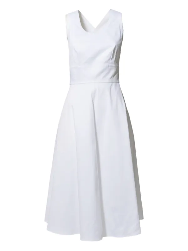 ASPESI Sleeveless Flared Dress | White | FARFETCH TH