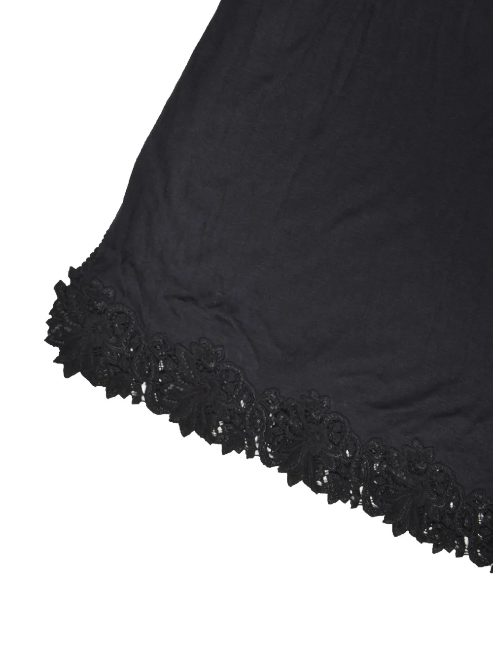 Ermanno Scervino floral-embroidered scarf - Zwart