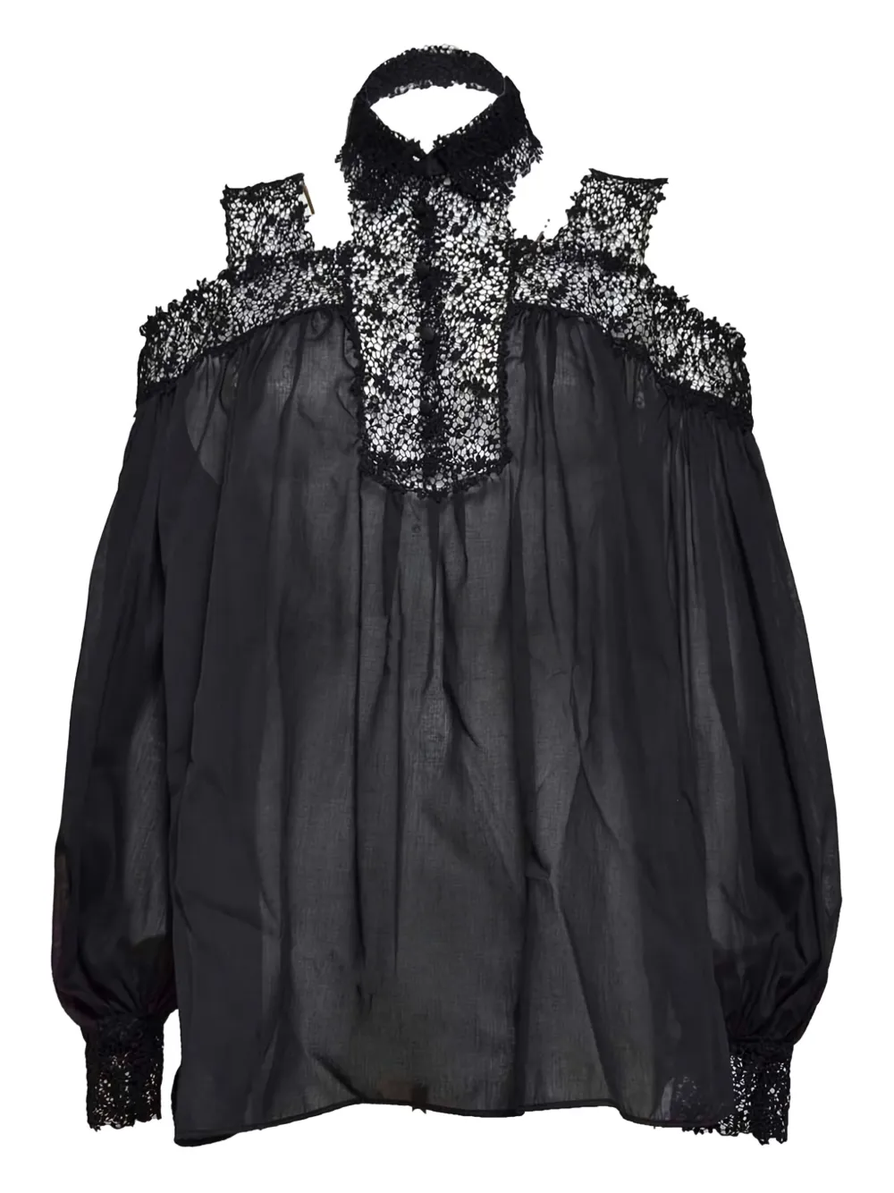 Ermanno Scervino Zijden blouse Zwart