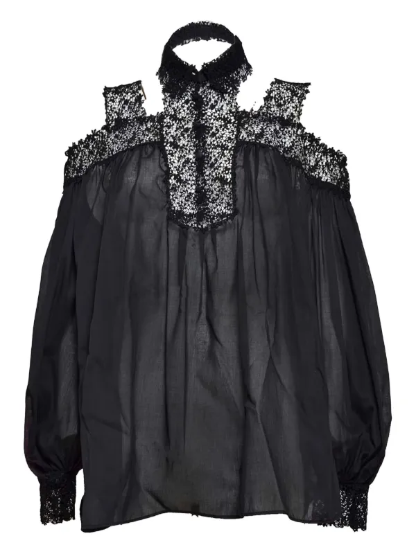 Ermanno Scervino シルクブラウス | ブラック | FARFETCH JP