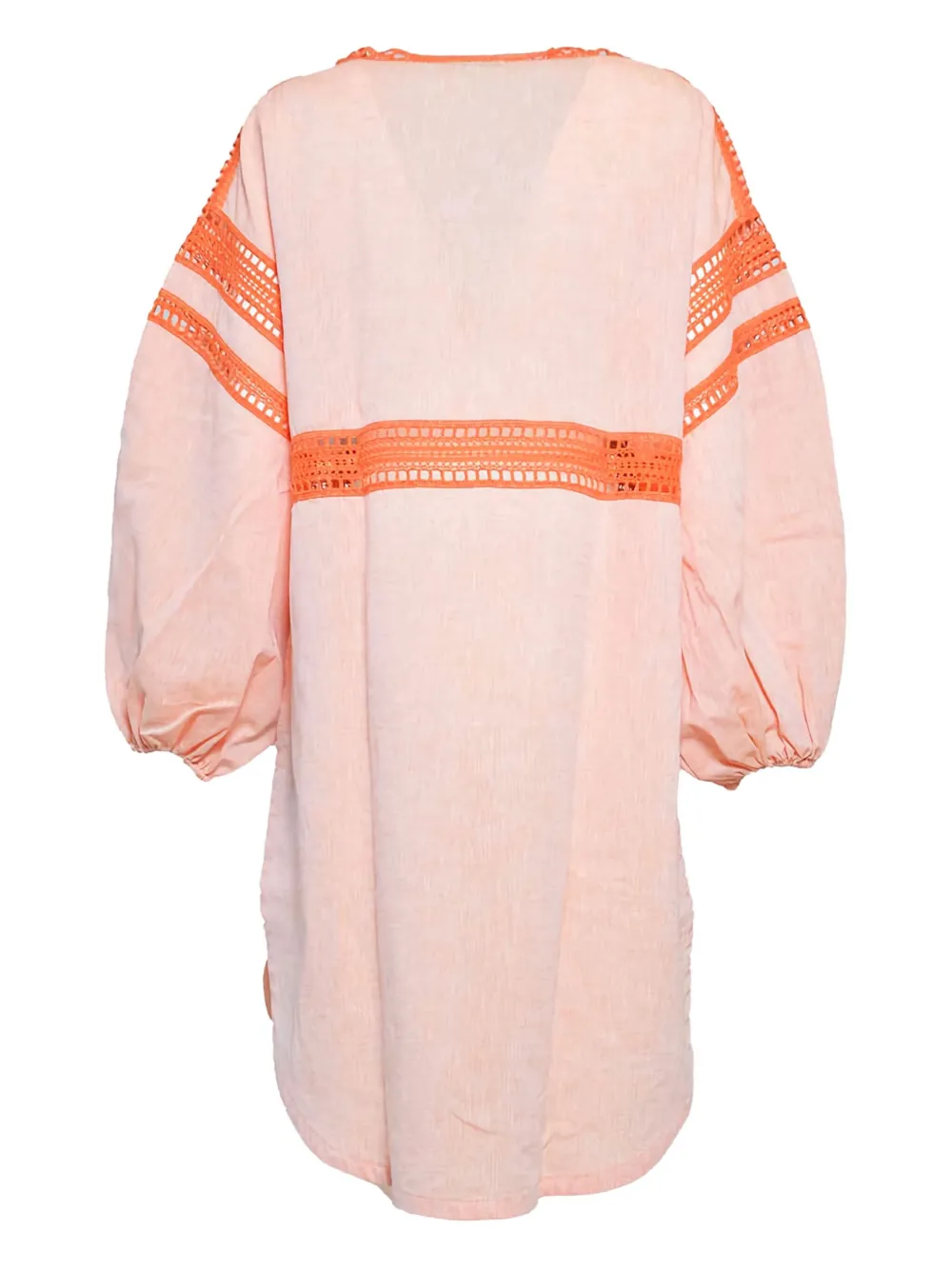 Ermanno Scervino floral-embroidered mini dress - Oranje