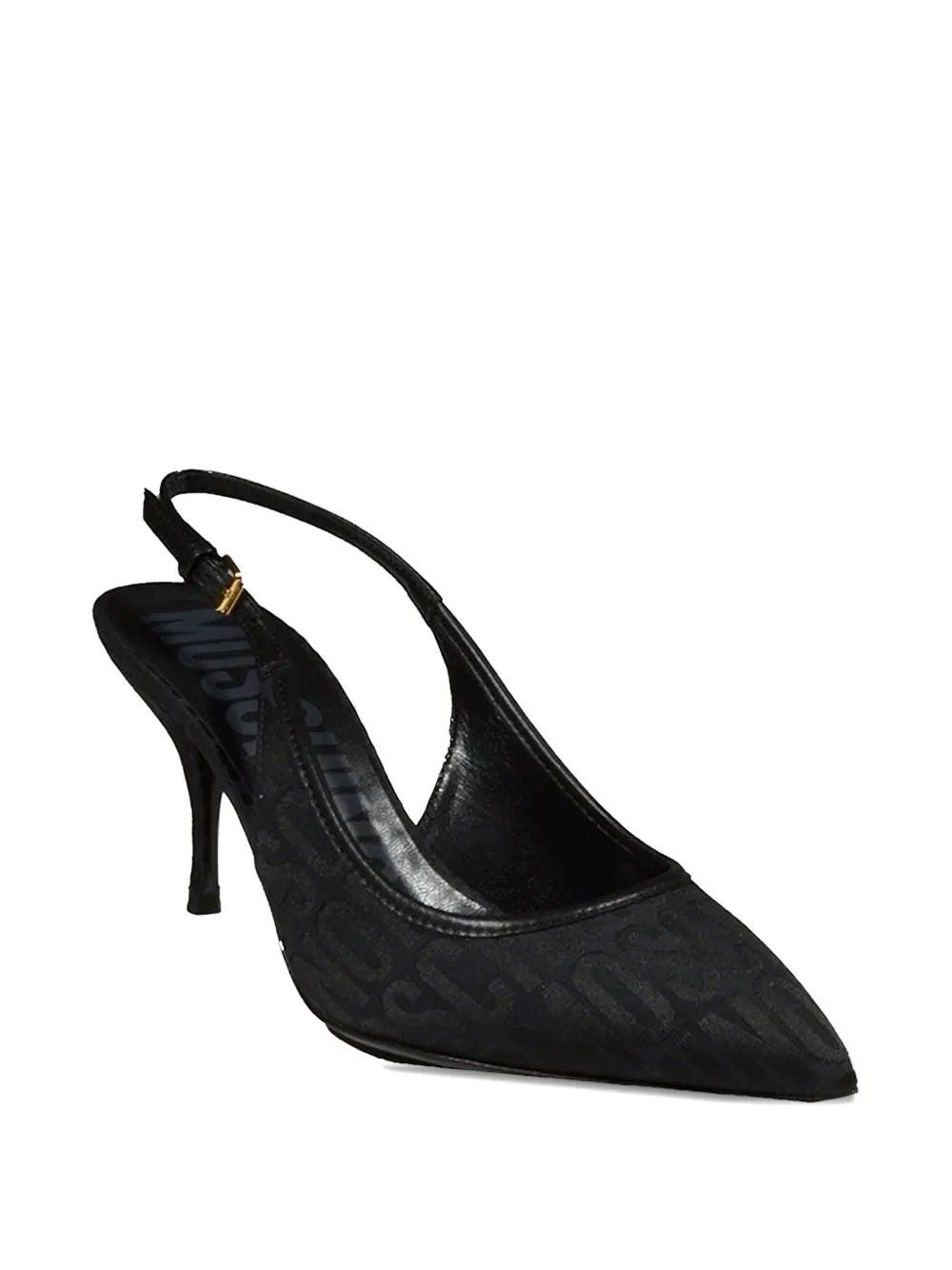 Moschino 80mm slingback pumps Black