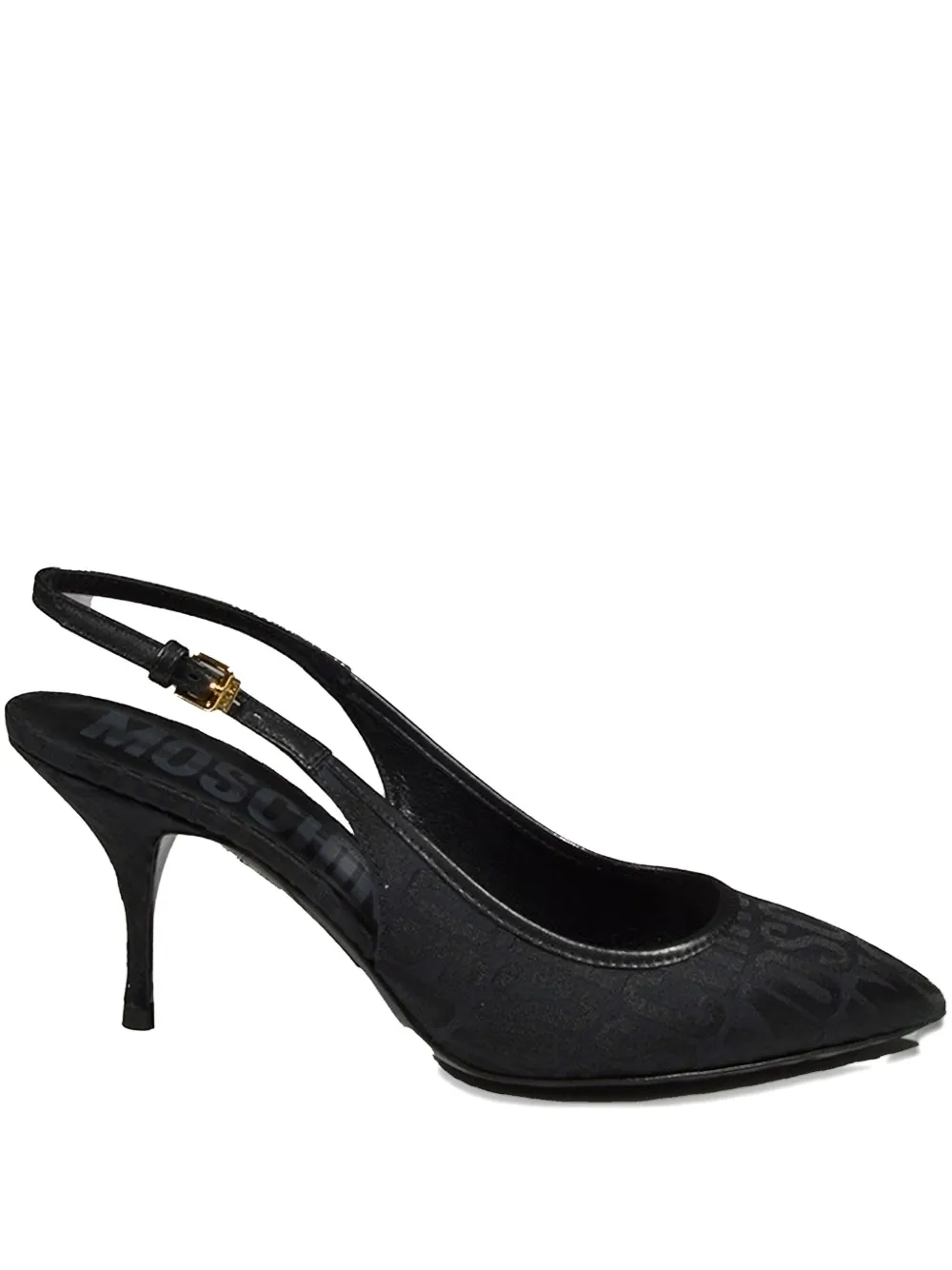 Moschino 80mm slingback pumps Zwart