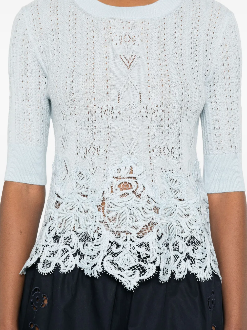 Ermanno Scervino Top van kasjmierblend Blauw
