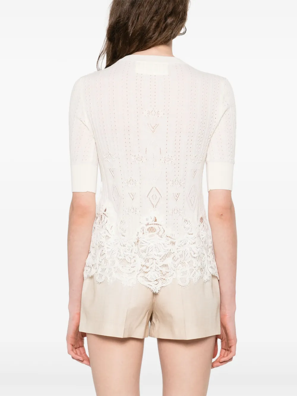 Ermanno Scervino Shirt met kanten detail Wit