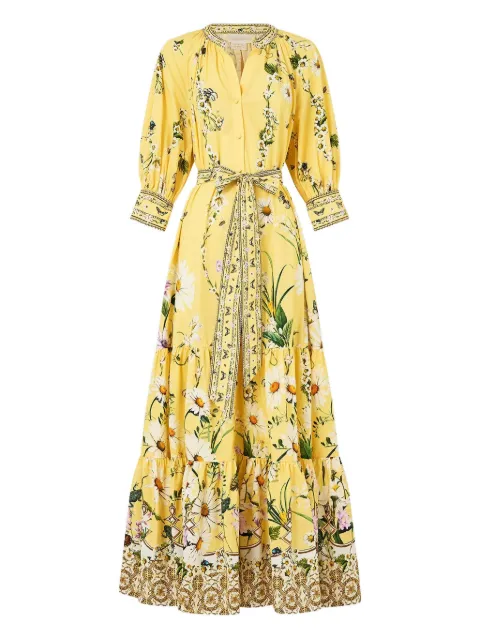 Camilla tiered short sleeve shirt dress