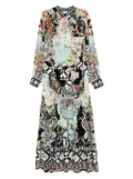 Camilla Folk Afloat maxi dress - Black