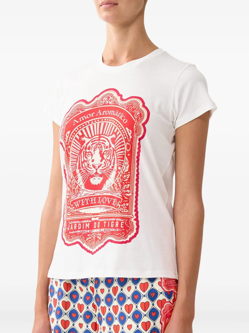 Camilla T-shirt met ronde hals Wit