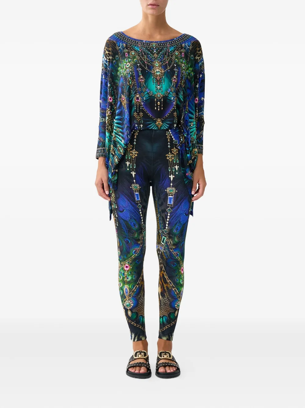 Camilla Dominican Decadence jewel print leggings - Blauw