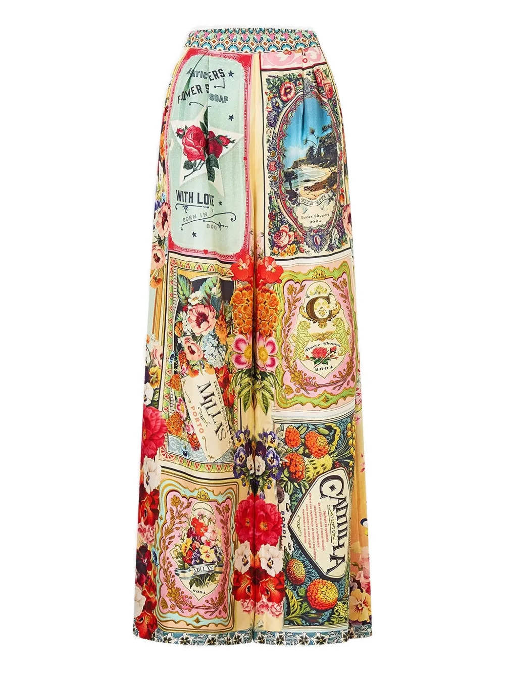 Camilla tuck front trousers - Nude