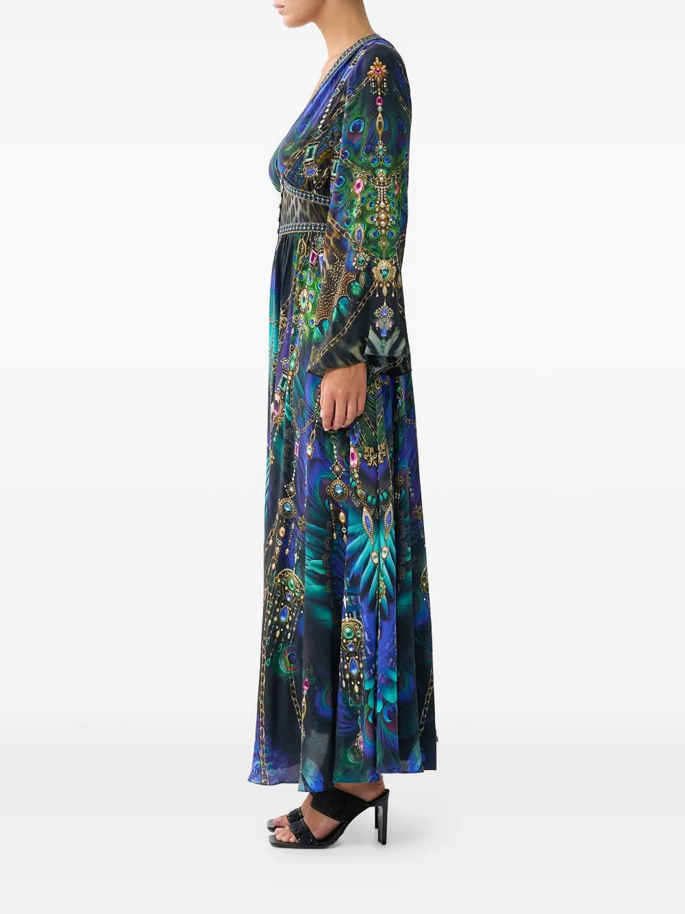 Camilla Jurk met wijde mouwen Blauw