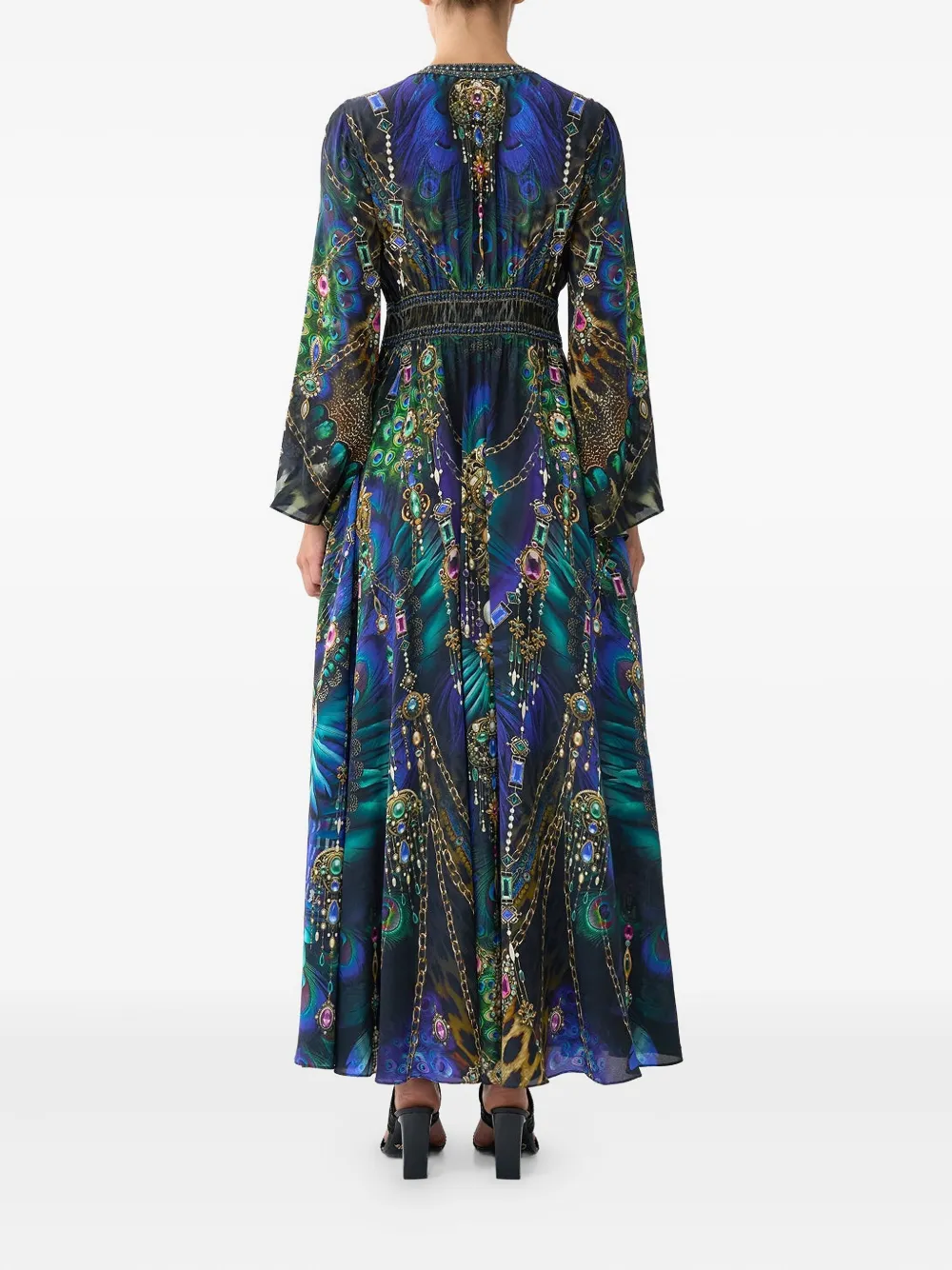 Camilla Jurk met wijde mouwen Blauw