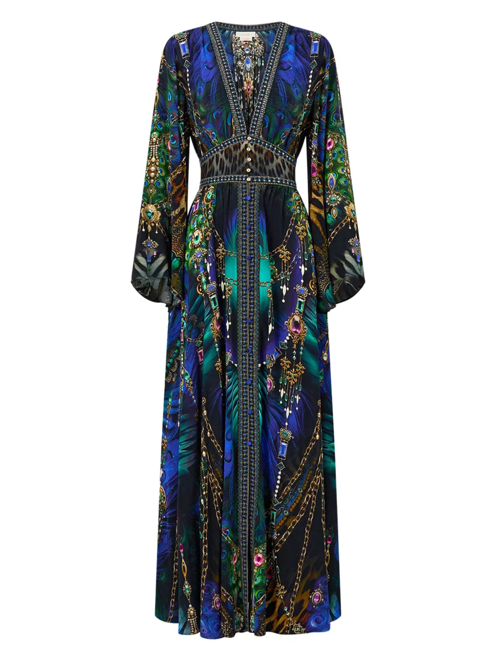 Camilla kimono sleeve shirring detail dress - ブルー Camilla kimono sleeve shirring detail dress - ブルー