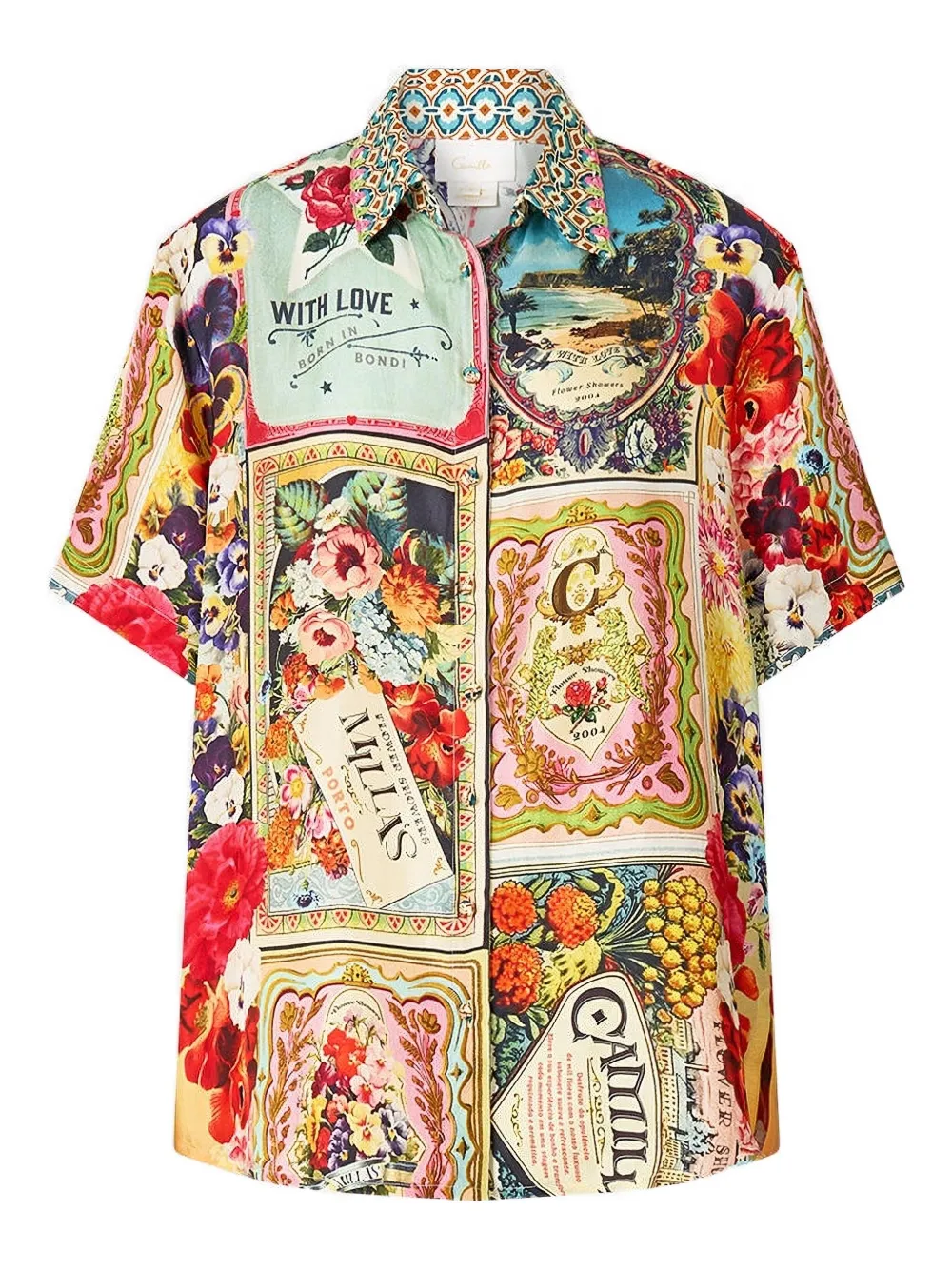 Camilla camisa estampada | amarillo | Image 1