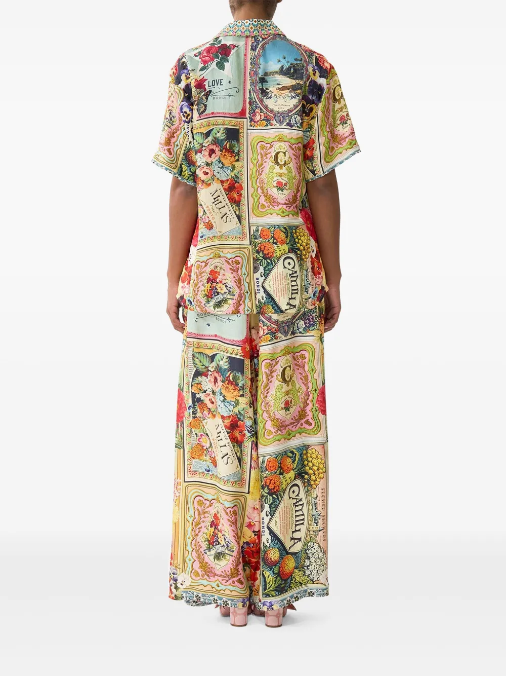 Camilla blouse met print Geel