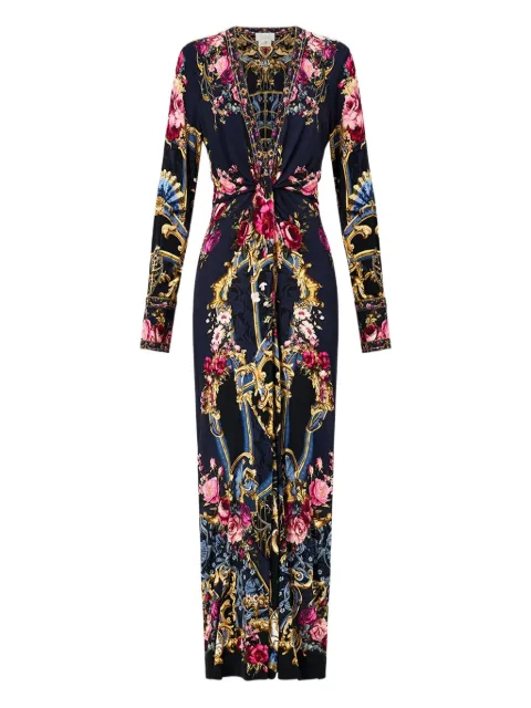 Camilla V-neck maxi dress