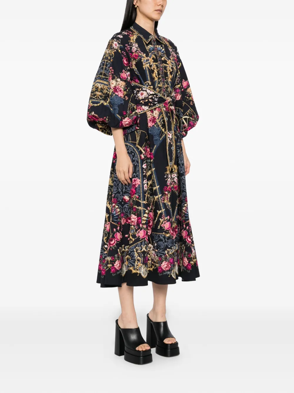 Camilla Ornate On A Plate dress Blauw