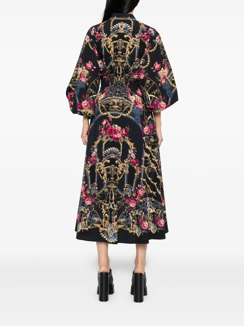 Camilla Ornate On A Plate dress Blauw