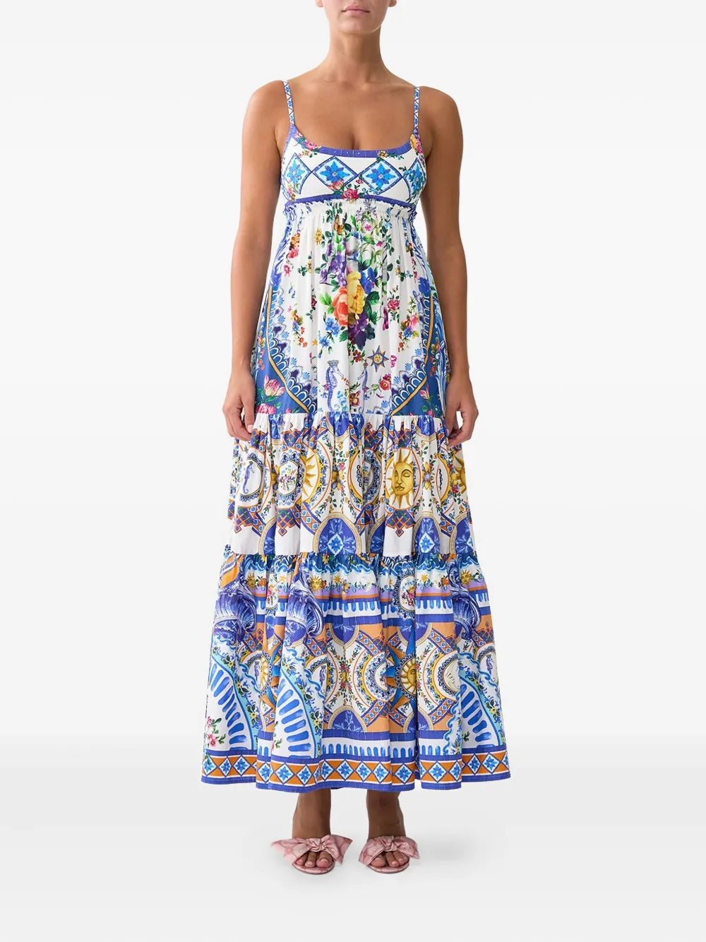 Camilla Tiles Darls long dress - Wit
