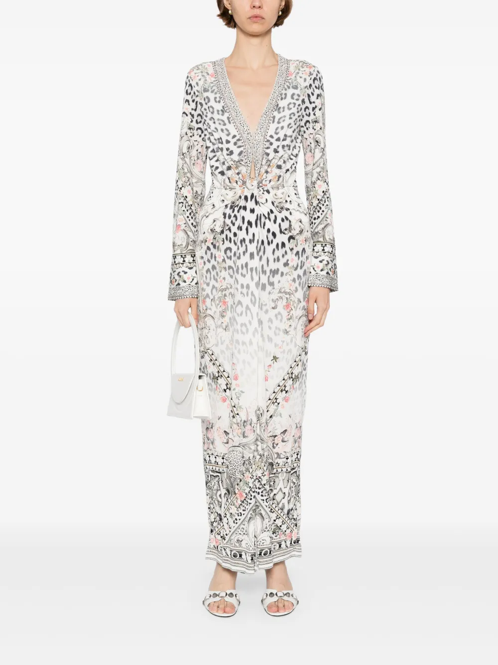 Camilla Jurk met print - Wit