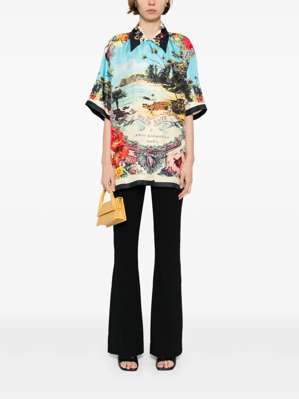Camilla Bathing Bombshell blouse - Blauw