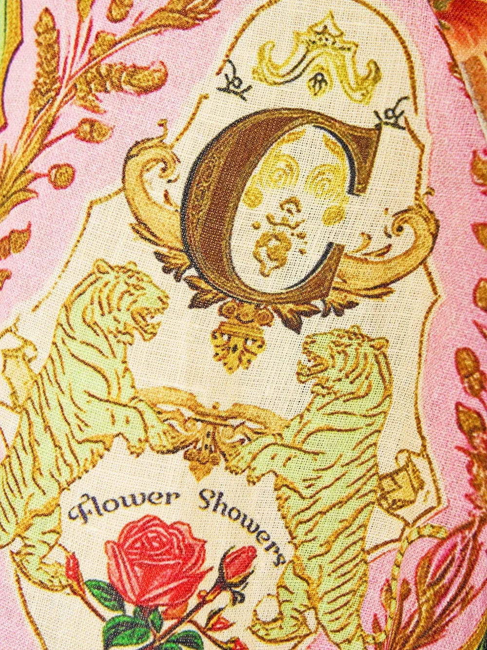 Camilla Wikkelblouse met print Rood