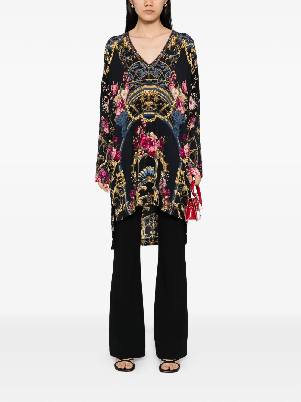 Camilla Ornate On A Plate T-shirt Blauw