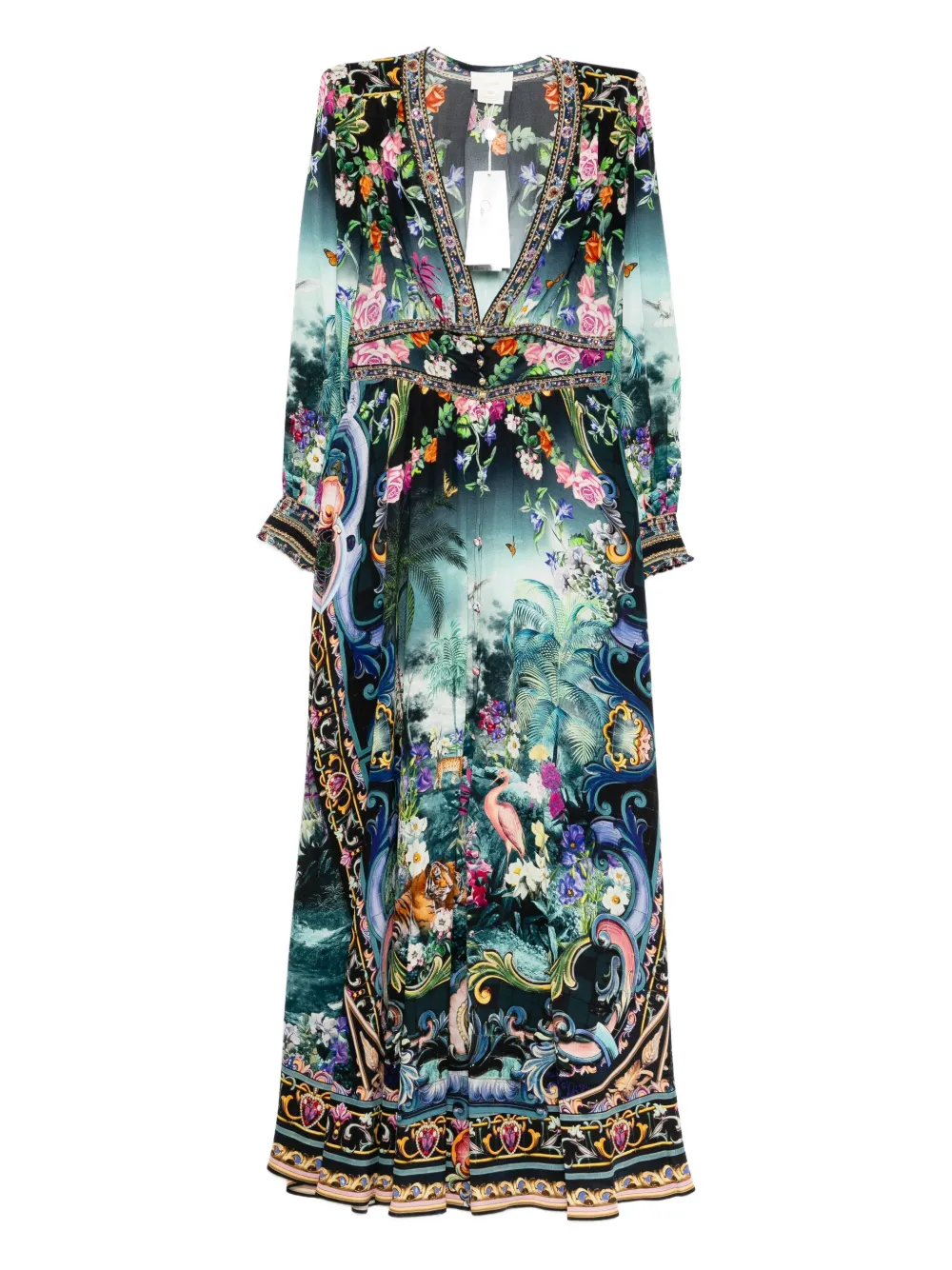 Camilla Basked In Baroque Dress In Multi