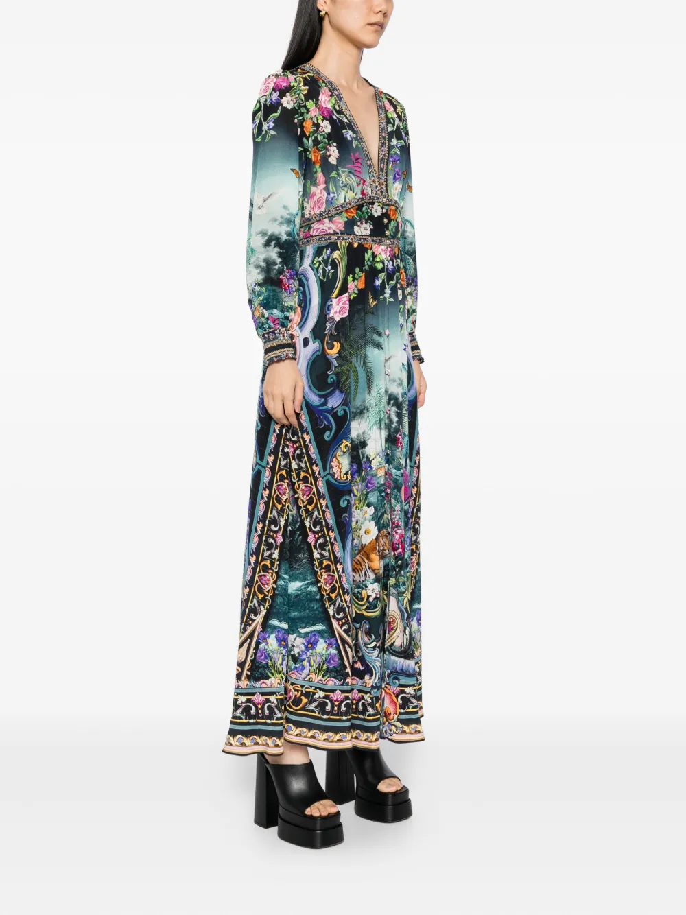 Camilla Basked In Baroque dress Blauw