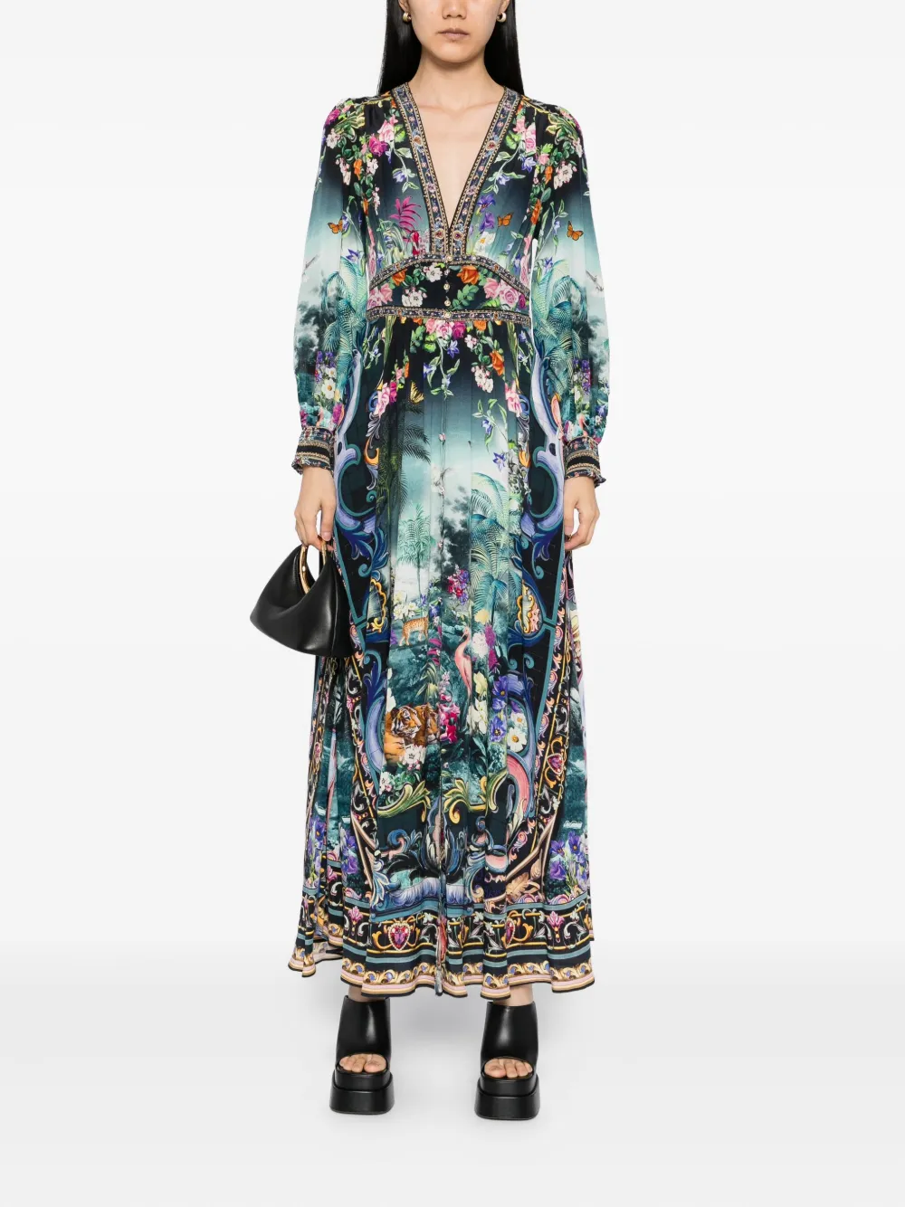 Camilla Basked In Baroque dress Blauw