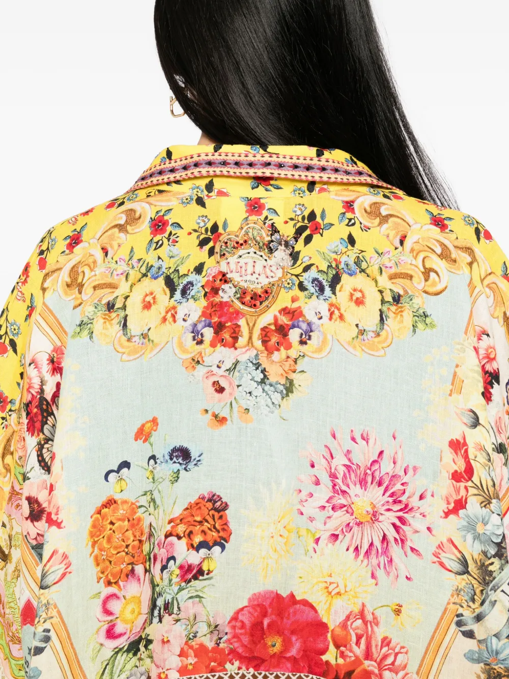 Camilla linen kaftan Geel