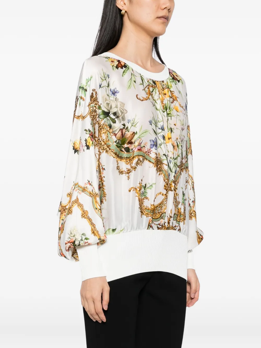 Camilla floral-print T-shirt Wit