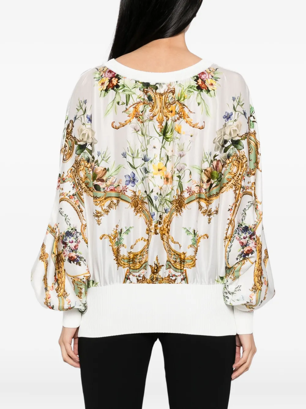 Camilla floral-print T-shirt Wit