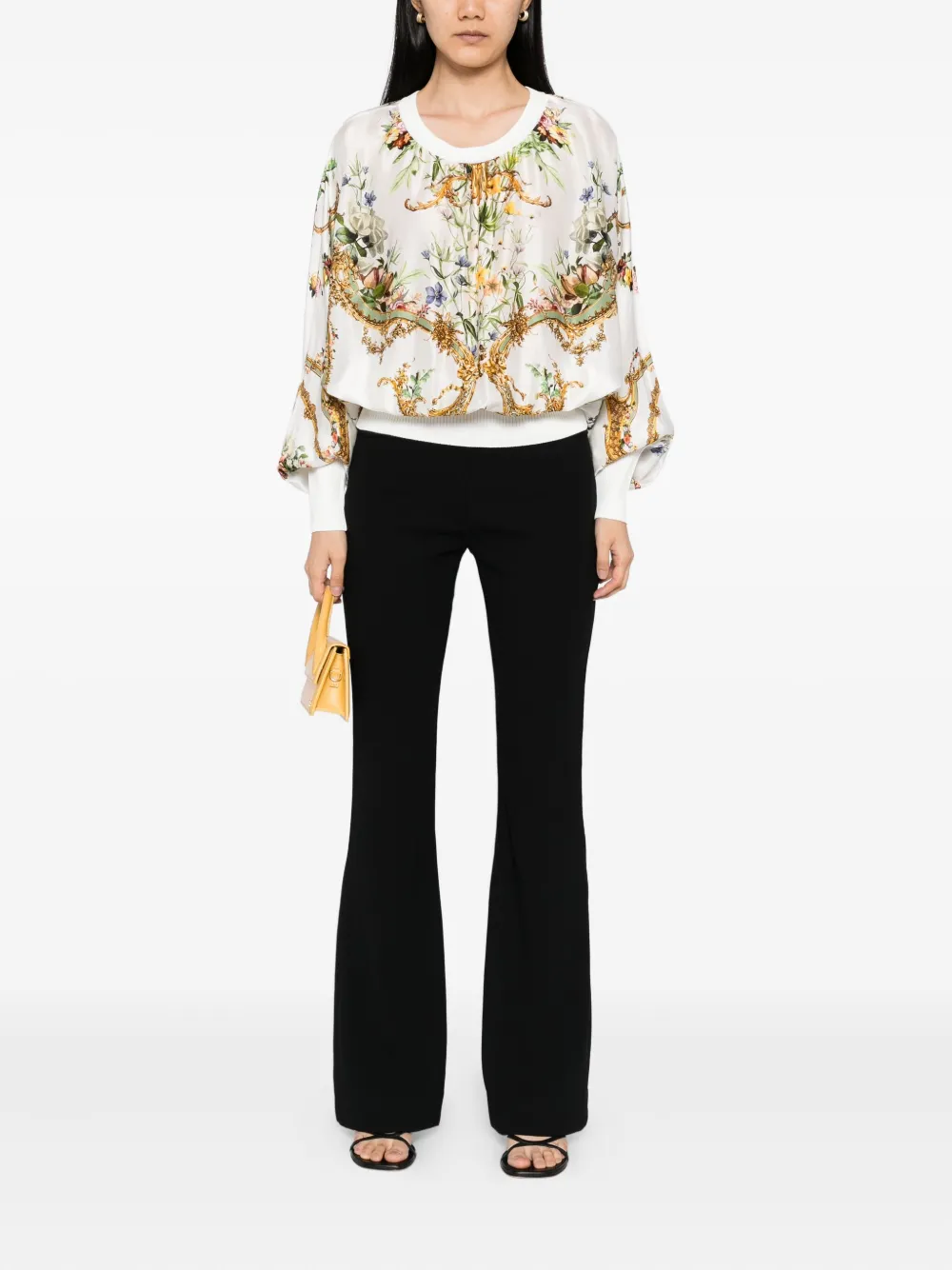 Camilla floral-print T-shirt Wit