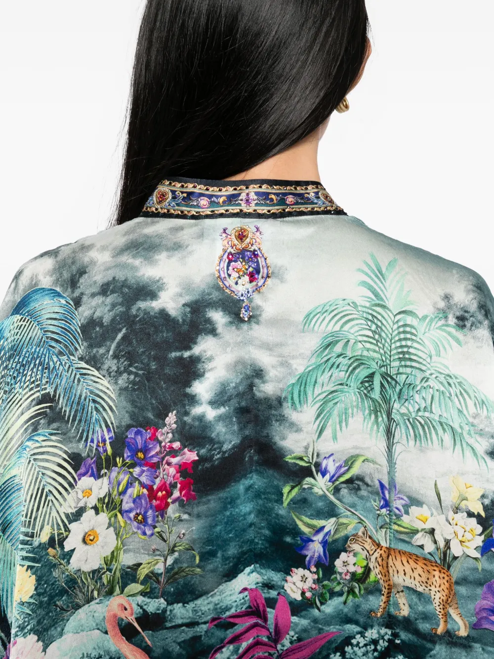 Camilla Basked In Baroque blouse Blauw