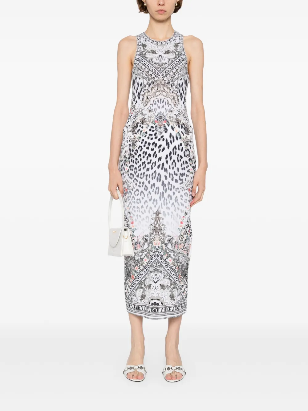 Camilla Marble Heaven midi-jurk - Wit