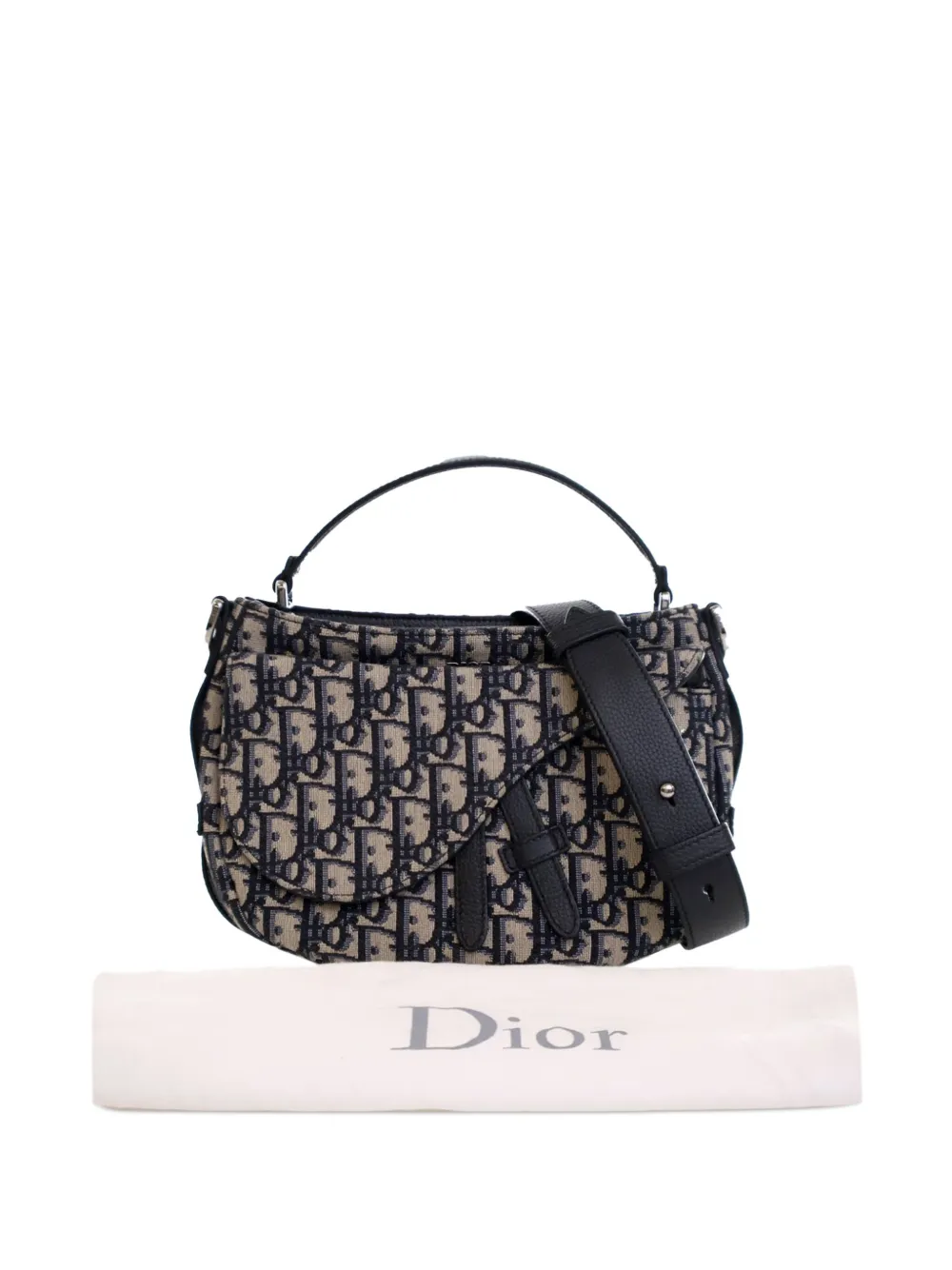 Christian Dior Pre-Owned 2021 Mini Oblique Canvas Soft Saddle satchel | Pre-Owned | Image 2