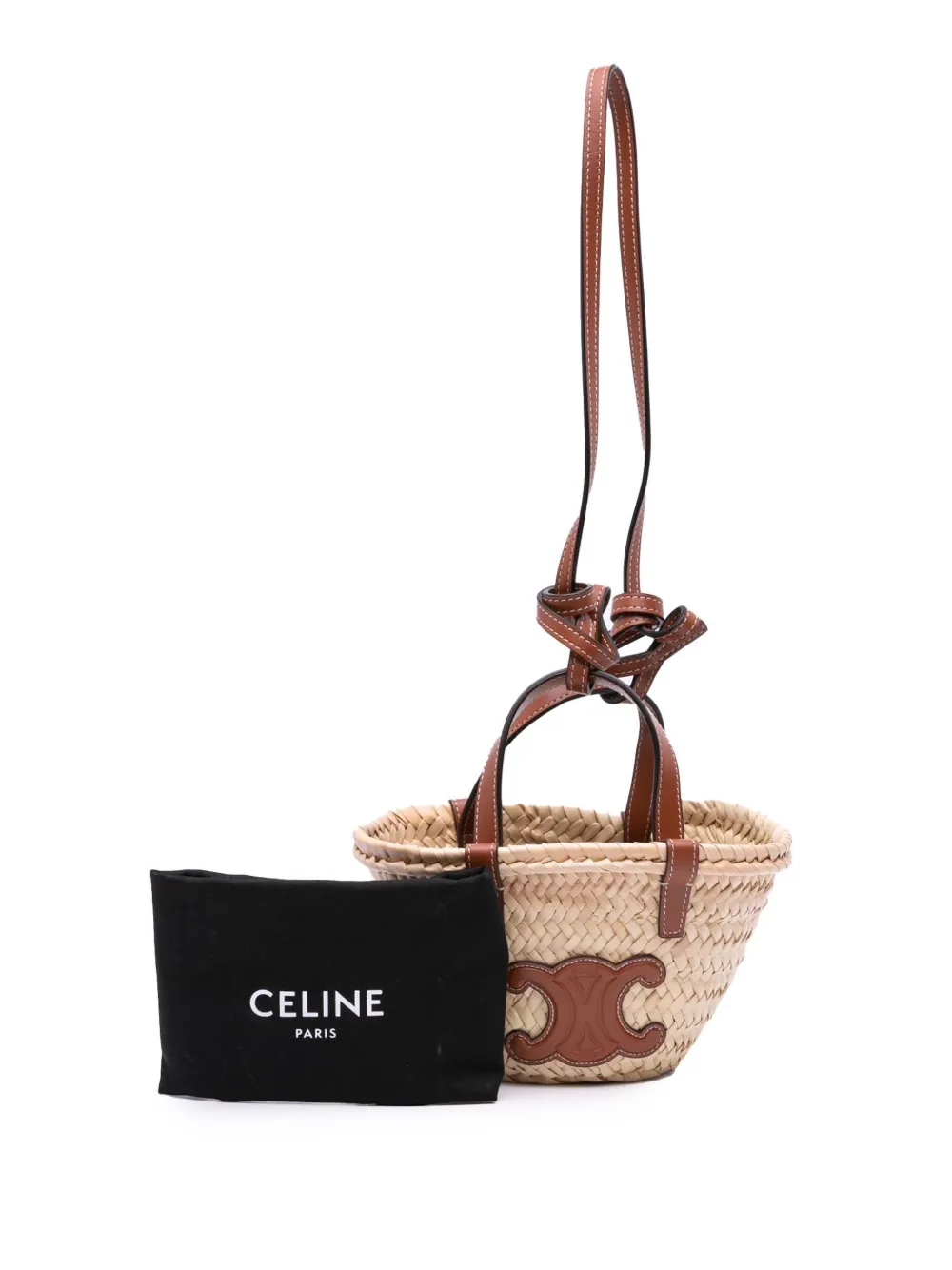 Céline Pre-Owned 2022 Nano Triomphe Raffia Classic Panier satchel | Pre-Owned | Image 2