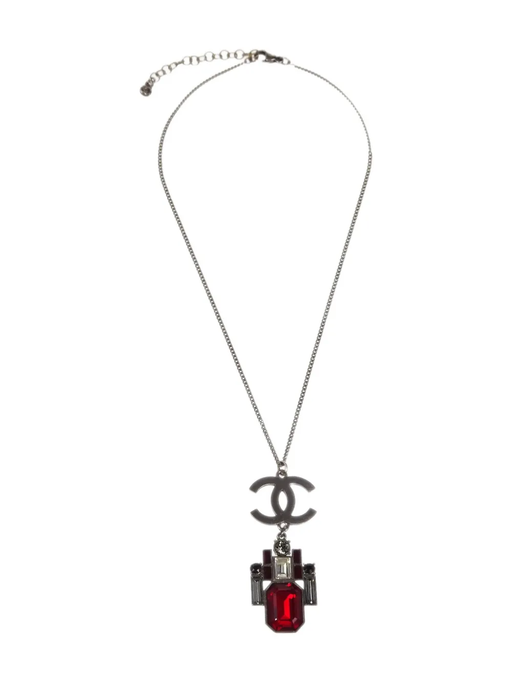 CHANEL Pre-Owned collier à pendentif serti de cristaux (2005) | argent | Image 1
