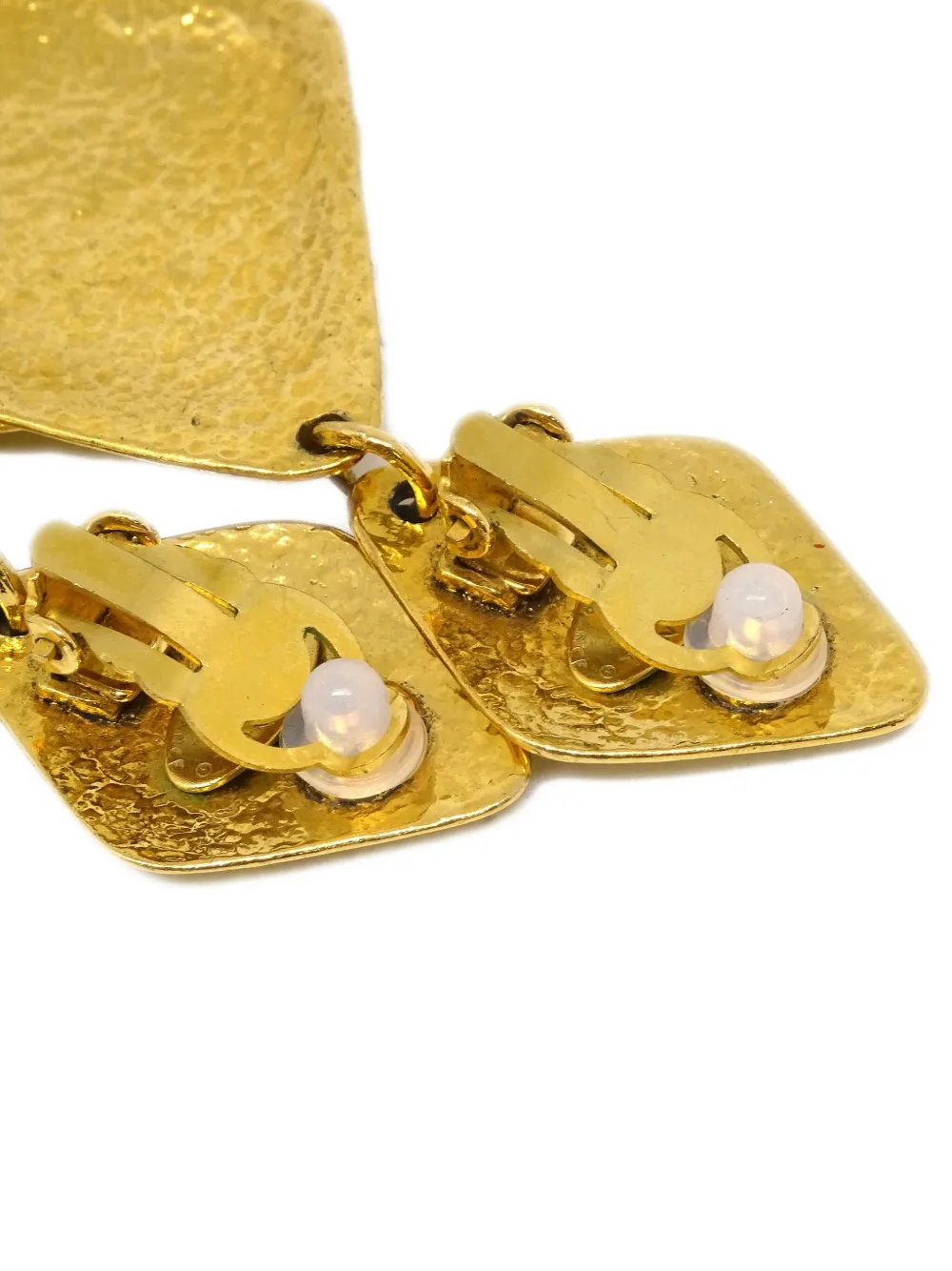 Pre-owned Chanel 1994 Rhombus-shape Clip-on Earrings