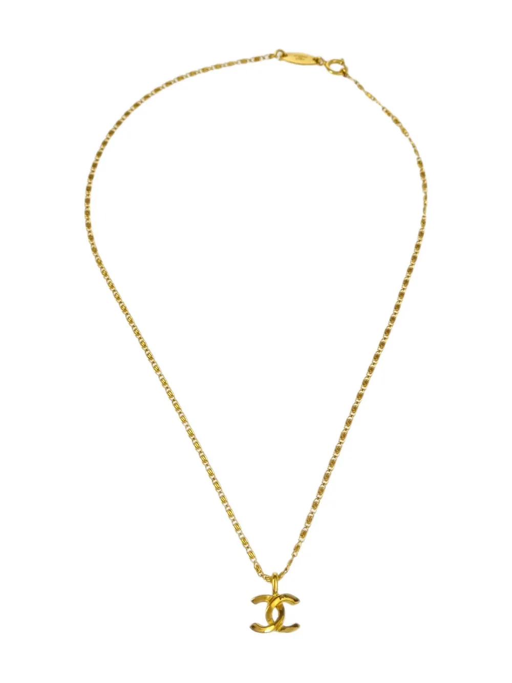 CHANEL Pre-Owned collier à pendentif CC (années 1990-2000) | or | Image 1