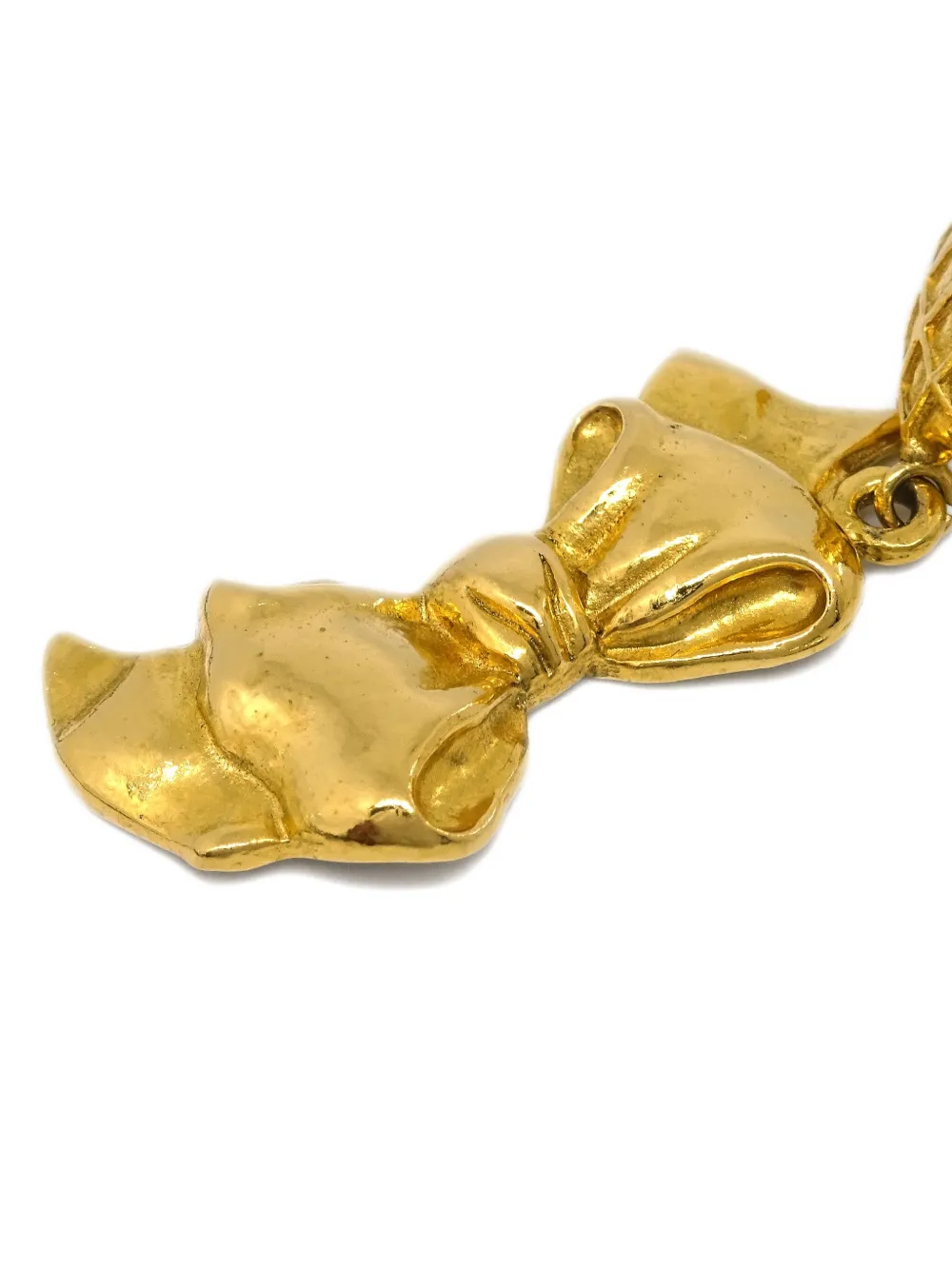 Pre-owned Chanel 1990-2000s Bow-detail Clip-on Earrings