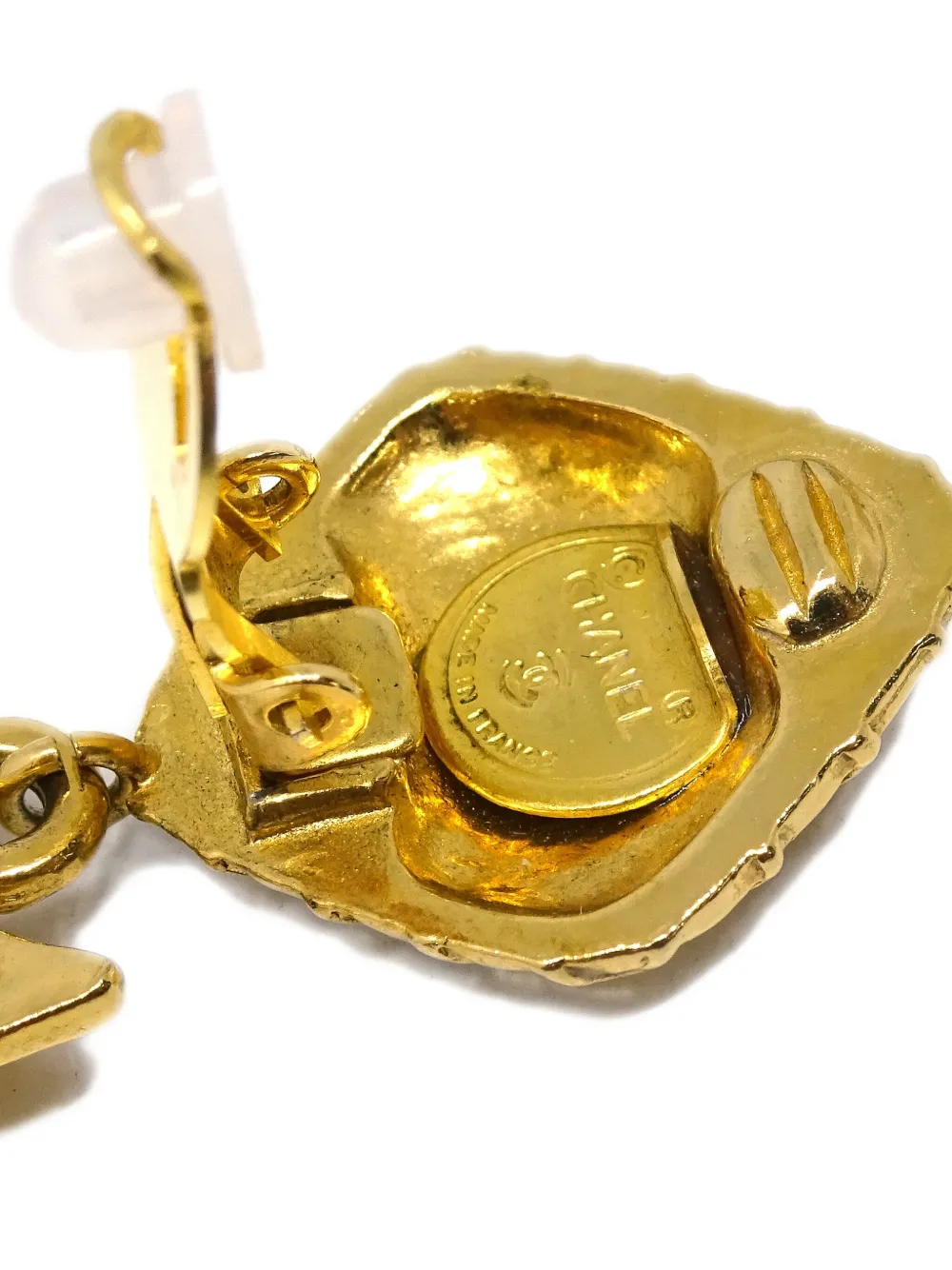 Pre-owned Chanel 1990-2000s Bow-detail Clip-on Earrings