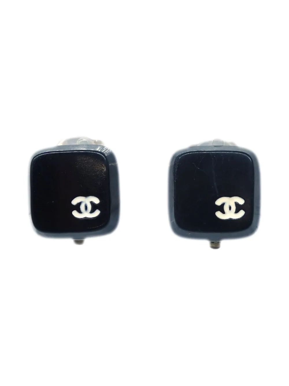 CHANEL Pre-Owned boucles d'oreilles à forme carrée (2000) | noir | Image 1