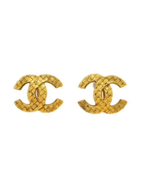 CHANEL Pre-Owned 1990-2000s CC clip-on earrings