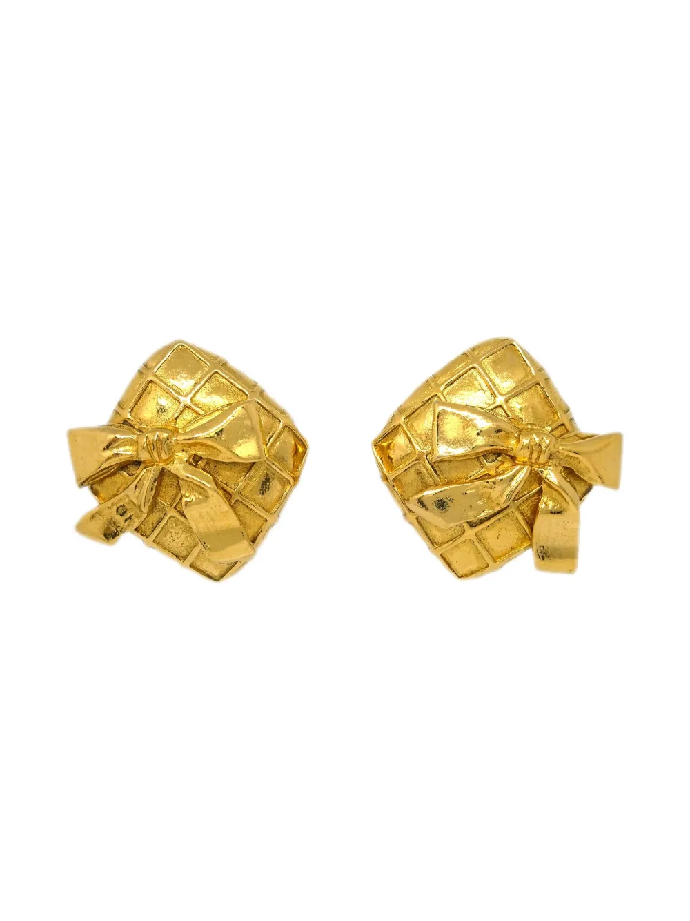 CHANEL Pre-Owned boucles d'oreilles à formes losanges (années 1990-2000) | or | Image 1