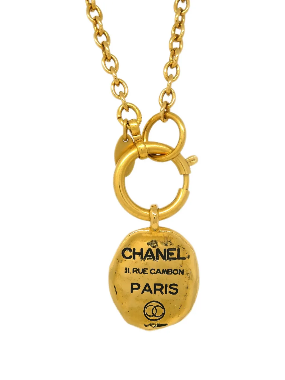 CHANEL Pre-Owned 1990-2000s logo-pendant necklace | Image 2