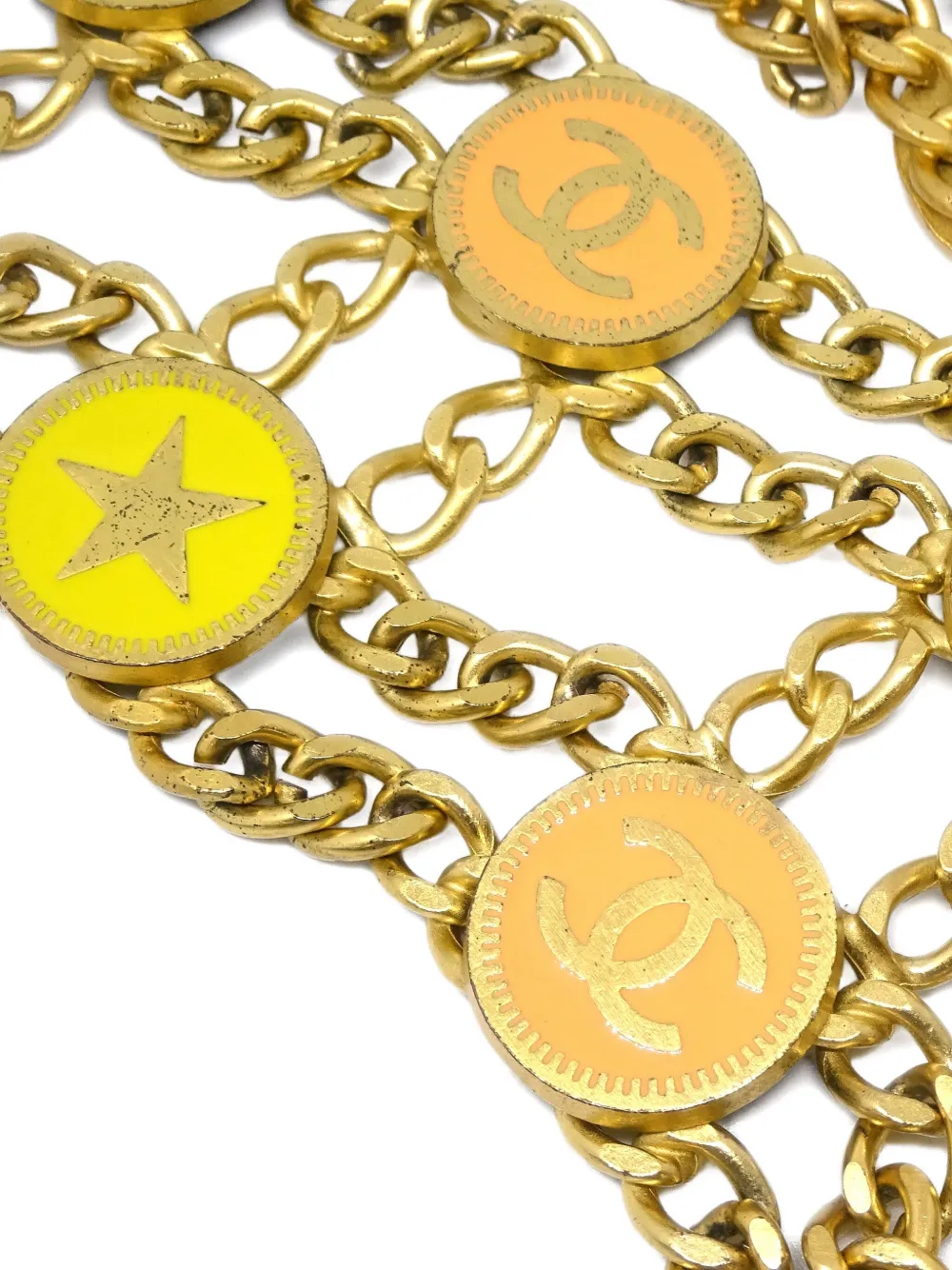 Pre-owned Chanel 2001 Star Cc Belt