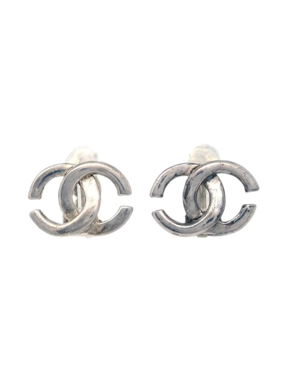 CHANEL Pre-Owned 2001 ココマーク イヤリング - シルバートーン CHANEL Pre-Owned 2001 ココマーク イヤリング - シルバートーン