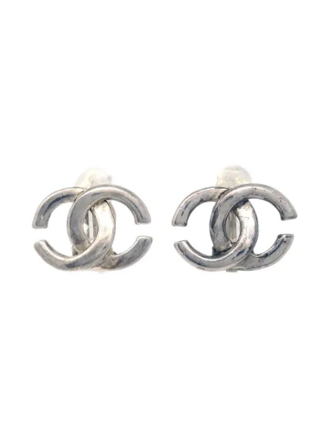 CHANEL Pre-Owned 2001 CC-logo clip-on earrings